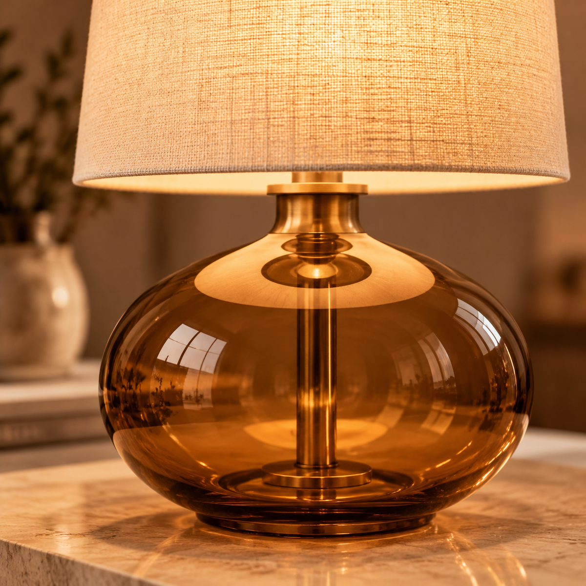 Amber Veil Lamp