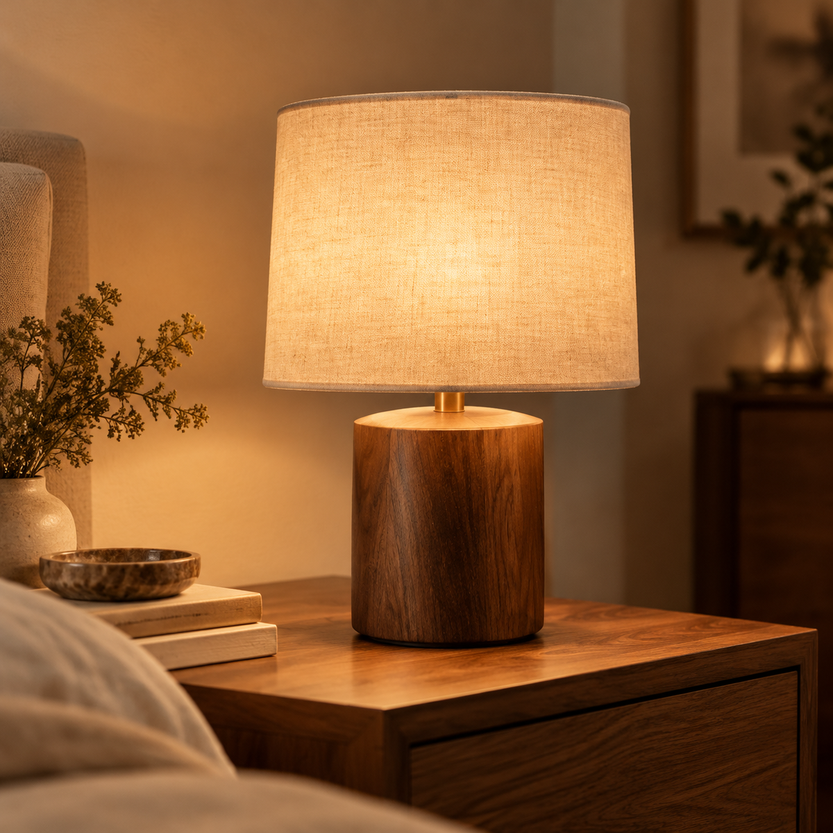 Noma Walnut Lamp